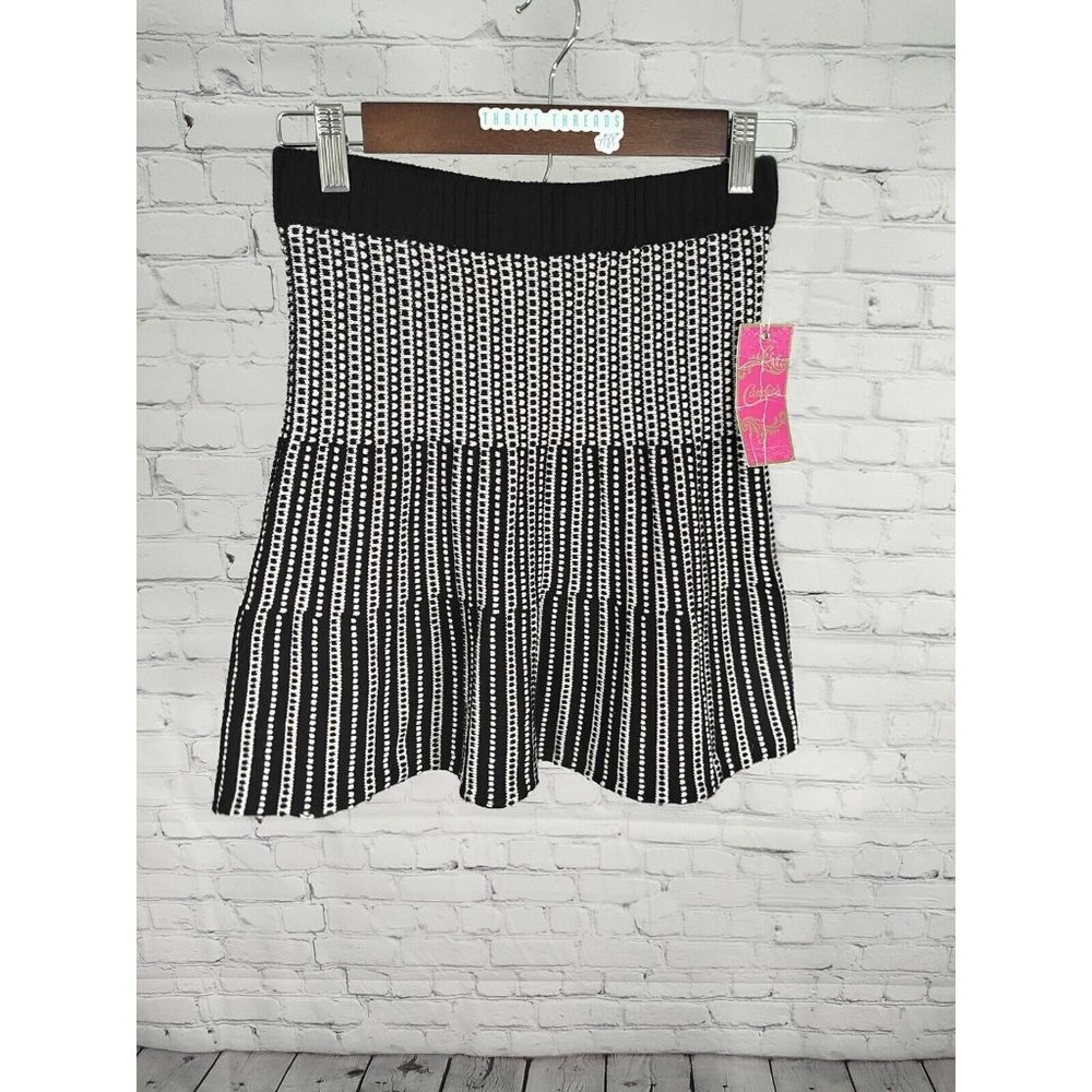 NWT Candie's Y2K Black And White Sweater A Line Skirt Size S Small